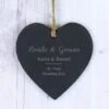 Personalised Classic Slate Heart Decoration