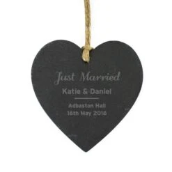 Personalised Classic Slate Heart Decoration -PERSONALISE STORE p010593 6