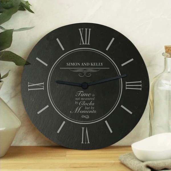Personalised Moments Slate Clock 1 Personalised Moments Slate Clock