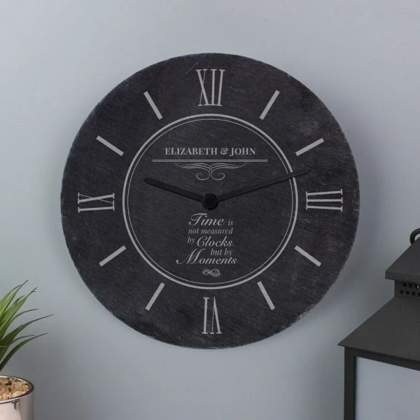 Personalised Moments Slate Clock 3 Personalised Moments Slate Clock - Image 3