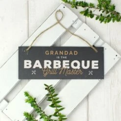 Personalised "Barbeque Grill Master" Printed Hanging Slate Plaque -PERSONALISE STORE p0105a47 3