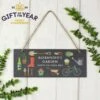 Personalised Garden Printed Hanging Slate Plaque