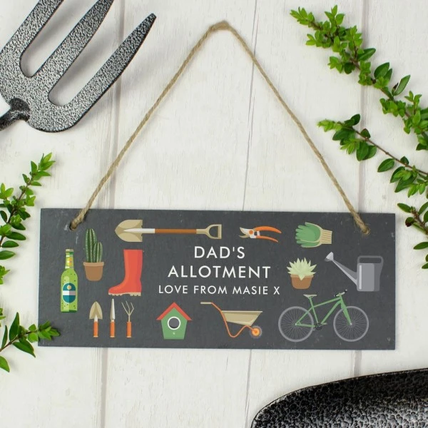 Personalised Garden Printed Hanging Slate Plaque 3 Personalised Garden Printed Hanging Slate Plaque - Image 3