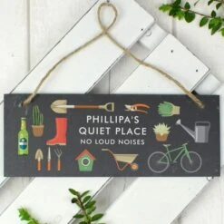 Personalised Garden Printed Hanging Slate Plaque 11 Personalised Garden Printed Hanging Slate Plaque -PERSONALISE STORE p0105a49 5
