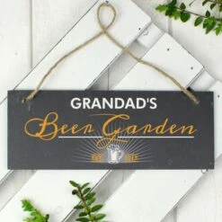 Personalised "Beer Garden" Printed Hanging Slate Plaque 11 Personalised "Beer Garden" Printed Hanging Slate Plaque -PERSONALISE STORE p0105a51 5