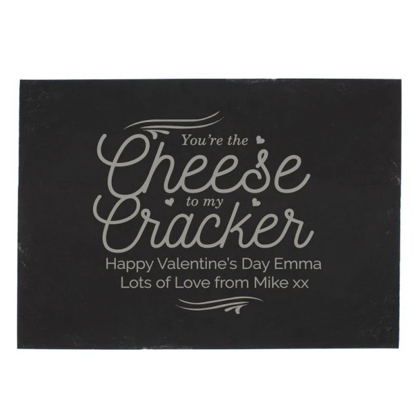 Personalised Cheese To My Cracker Slate Cheese Board 2 Personalised Cheese To My Cracker Slate Cheese Board - Image 2