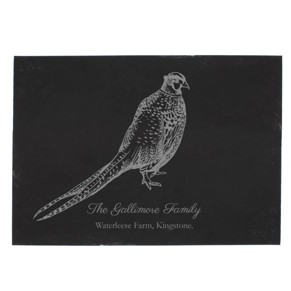 Personalised Pheasant Slate Placemat 2 Personalised Pheasant Slate Placemat - Image 2