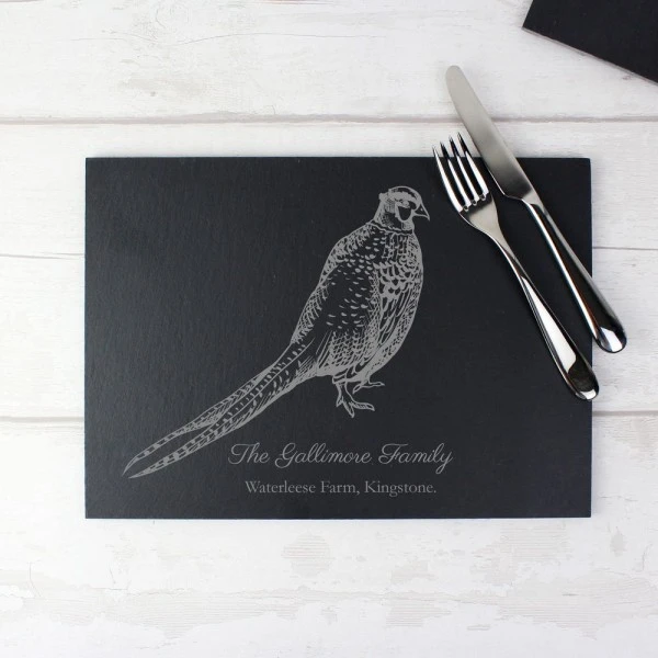 Personalised Pheasant Slate Placemat 3 Personalised Pheasant Slate Placemat - Image 3