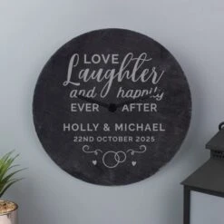 Personalised Love Laughter Slate Clock 6 Personalised Love Laughter Slate Clock -PERSONALISE STORE p0105a99 2