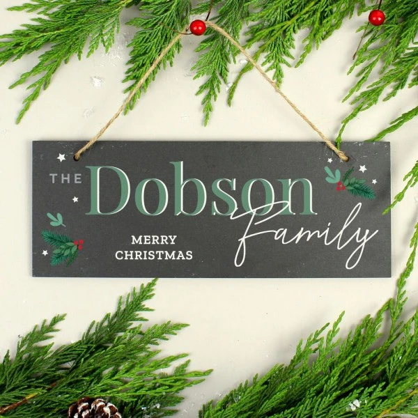 Personalised Christmas Slate Plaque 1 Personalised Christmas Slate Plaque