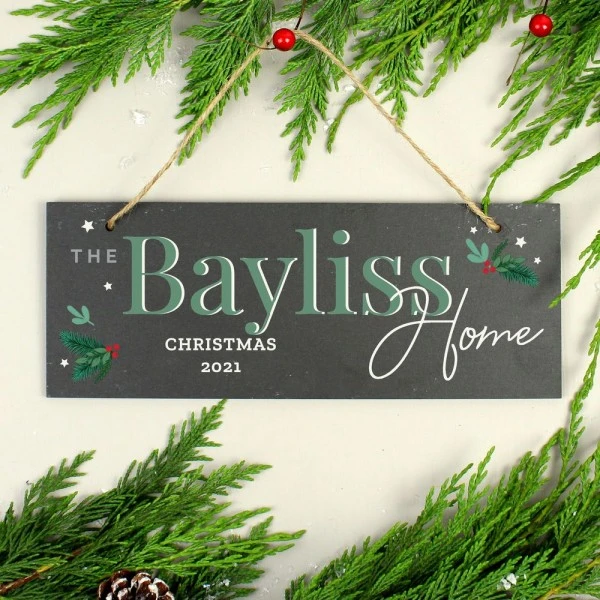 Personalised Christmas Slate Plaque 2 Personalised Christmas Slate Plaque - Image 2