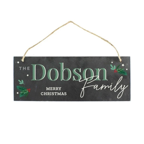 Personalised Christmas Slate Plaque 3 Personalised Christmas Slate Plaque - Image 3