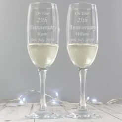 Personalised Celebration Pair Of Flutes
