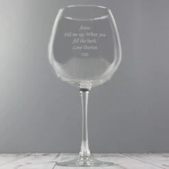 Personalised Bottle Of Wine Glass -PERSONALISE STORE p010724 8
