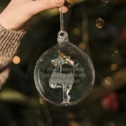 Personalised Glass Reindeer Bauble -PERSONALISE STORE p0107b24 3