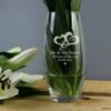 Personalised Love Hearts Bullet Vase