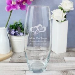 Personalised Love Hearts Bullet Vase -PERSONALISE STORE p0107b41 2