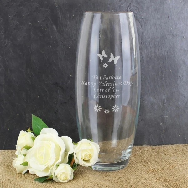 Personalised Butterflies And Flowers Bullet Vase 4 Personalised Butterflies And Flowers Bullet Vase - Image 4