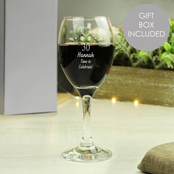 Personalised Birthday Craft Wine Glass 1 Personalised Birthday Craft Wine Glass