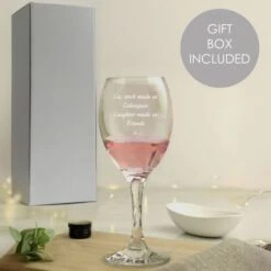 Personalised Any Message Wine Glass
