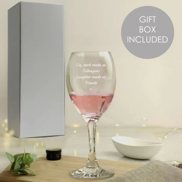 Personalised Any Message Wine Glass 1 Personalised Any Message Wine Glass
