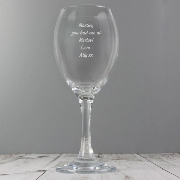 Personalised Any Message Wine Glass 6 Personalised Any Message Wine Glass - Image 6