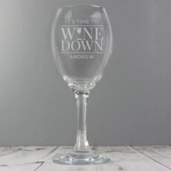 Personalised "It's Time To Wine Down" Wine Glass 11 Personalised "It's Time To Wine Down" Wine Glass -PERSONALISE STORE p0107e03 5