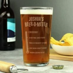 Personalised Beer-o-Meter Pint Glass -PERSONALISE STORE p0107e06 2