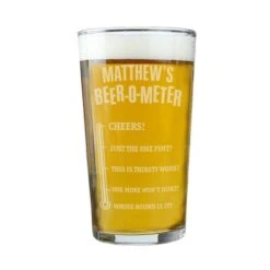 Personalised Beer-o-Meter Pint Glass -PERSONALISE STORE p0107e06 3
