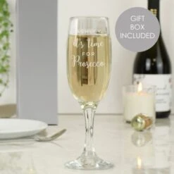 Personalised "It's Time For Prosecco" Flute