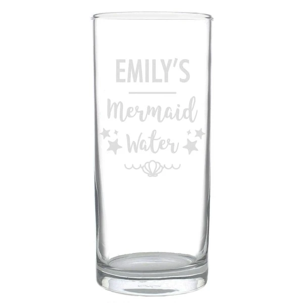 Personalised Mermaid Water Hi Ball Glass 2 Personalised Mermaid Water Hi Ball Glass - Image 2