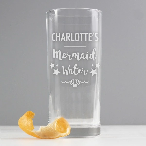 Personalised Mermaid Water Hi Ball Glass 4 Personalised Mermaid Water Hi Ball Glass - Image 4