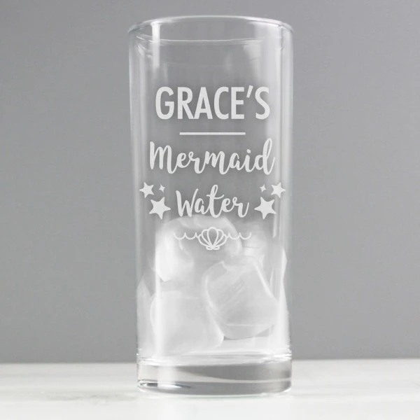 Personalised Mermaid Water Hi Ball Glass 5 Personalised Mermaid Water Hi Ball Glass - Image 5