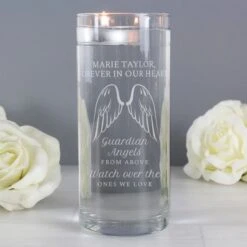 Personalised Guardian Angel Wings Floating Candle Holder -PERSONALISE STORE p0107e34 3