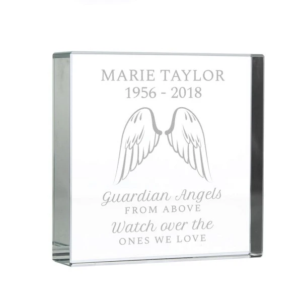 Personalised Guardian Angel Wings Crystal Token 2 Personalised Guardian Angel Wings Crystal Token - Image 2