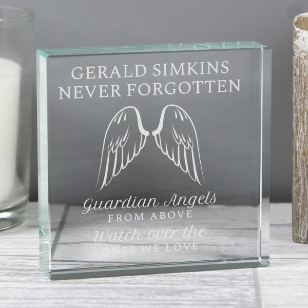 Personalised Guardian Angel Wings Crystal Token 4 Personalised Guardian Angel Wings Crystal Token - Image 4