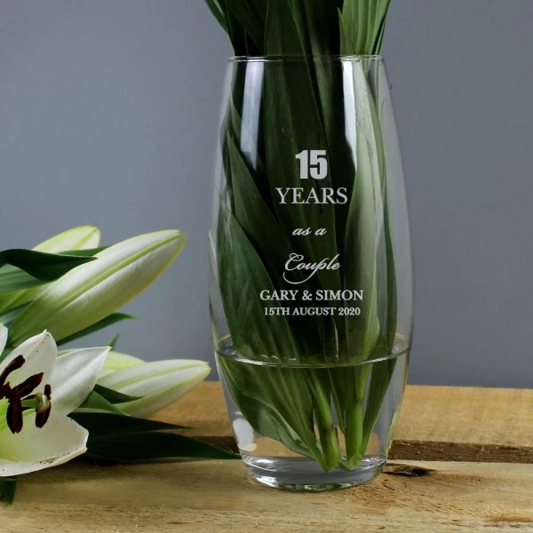 Personalised Anniversary Bullet Vase 1 Personalised Anniversary Bullet Vase