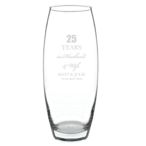 Personalised Anniversary Bullet Vase 2 Personalised Anniversary Bullet Vase - Image 2
