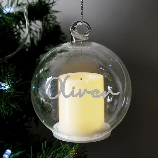Personalised Christmas LED Candle Bauble 2 Personalised Christmas LED Candle Bauble - Image 2