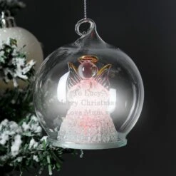 Personalised Christmas Message LED Angel Bauble -PERSONALISE STORE p0107f26 5