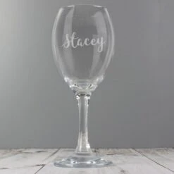 Personalised Name Only Engraved Wine Glass -PERSONALISE STORE p0107f73 2