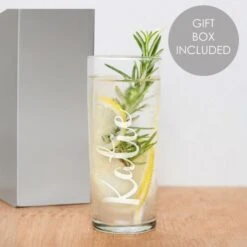 Personalised Name Only Engraved Hi Ball Glass