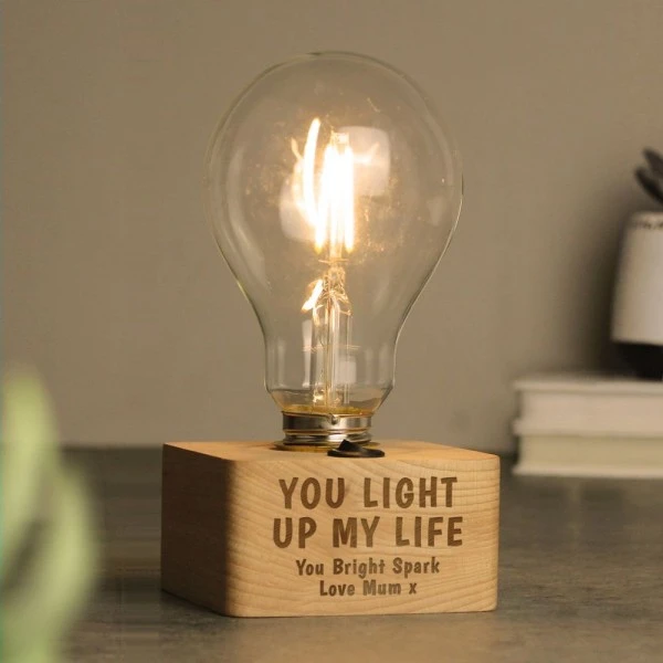 Personalised You Light Up My Life LED Bulb Table Lamp 4 Personalised You Light Up My Life LED Bulb Table Lamp - Image 4