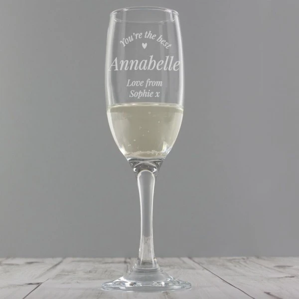 Personalised You Are The Best Flute Glass 5 Personalised You Are The Best Flute Glass - Image 5