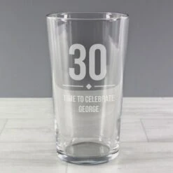 Personalised Big Age Birthday Pint Glass -PERSONALISE STORE p0107g19 2