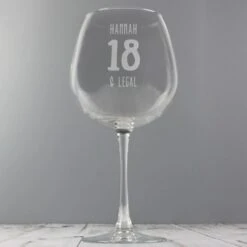 Personalised Big Age Bottle Of Wine Glass -PERSONALISE STORE p0107g22 3