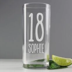 Personalised Big Age Hi Ball Glass -PERSONALISE STORE p0107g30 2