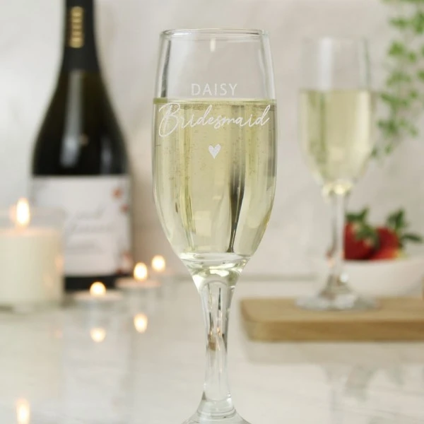 Personalised Bridesmaid Flute Glass 3 Personalised Bridesmaid Flute Glass - Image 3
