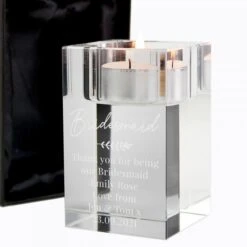 Personalised Leaf Free Text Glass Tea Light Holder 14 Personalised Leaf Free Text Glass Tea Light Holder -PERSONALISE STORE p0107g47 6