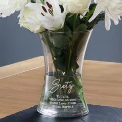 Personalised Big Age Glass Vase -PERSONALISE STORE p0107g58 5